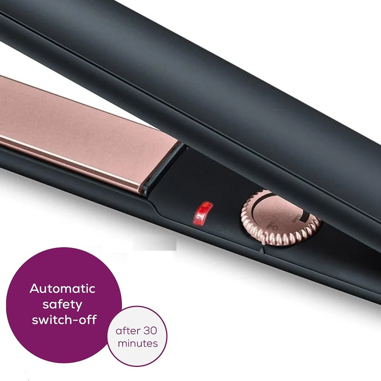 Beurer Hair Straightener / Flat Iron: Fast Heat. Variable Temperature. Straightening, Curl or Wave Options HS 30