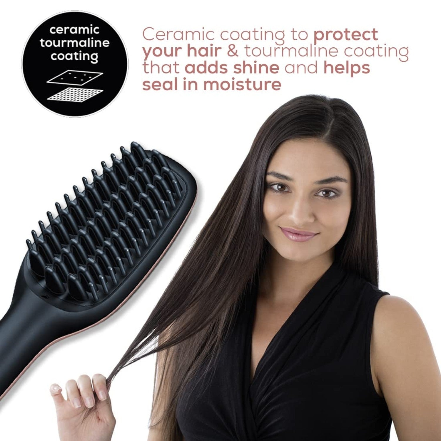 Demo - Beurer HS 60 Hair Straightening Brush with Ceramic Protective Coating