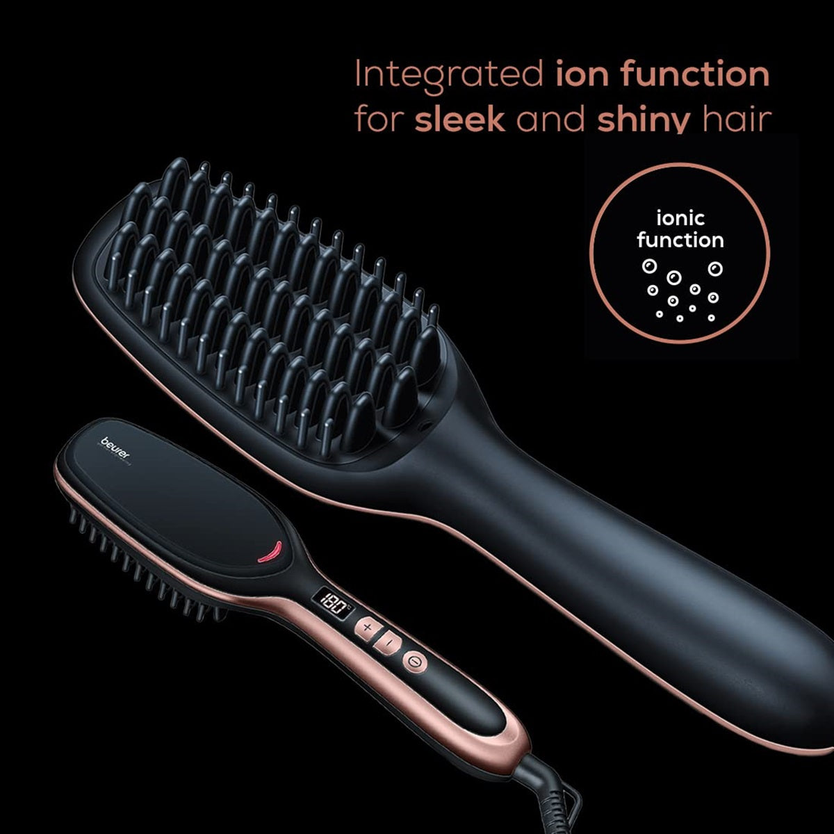 Demo - Beurer HS 60 Hair Straightening Brush with Ceramic Protective Coating