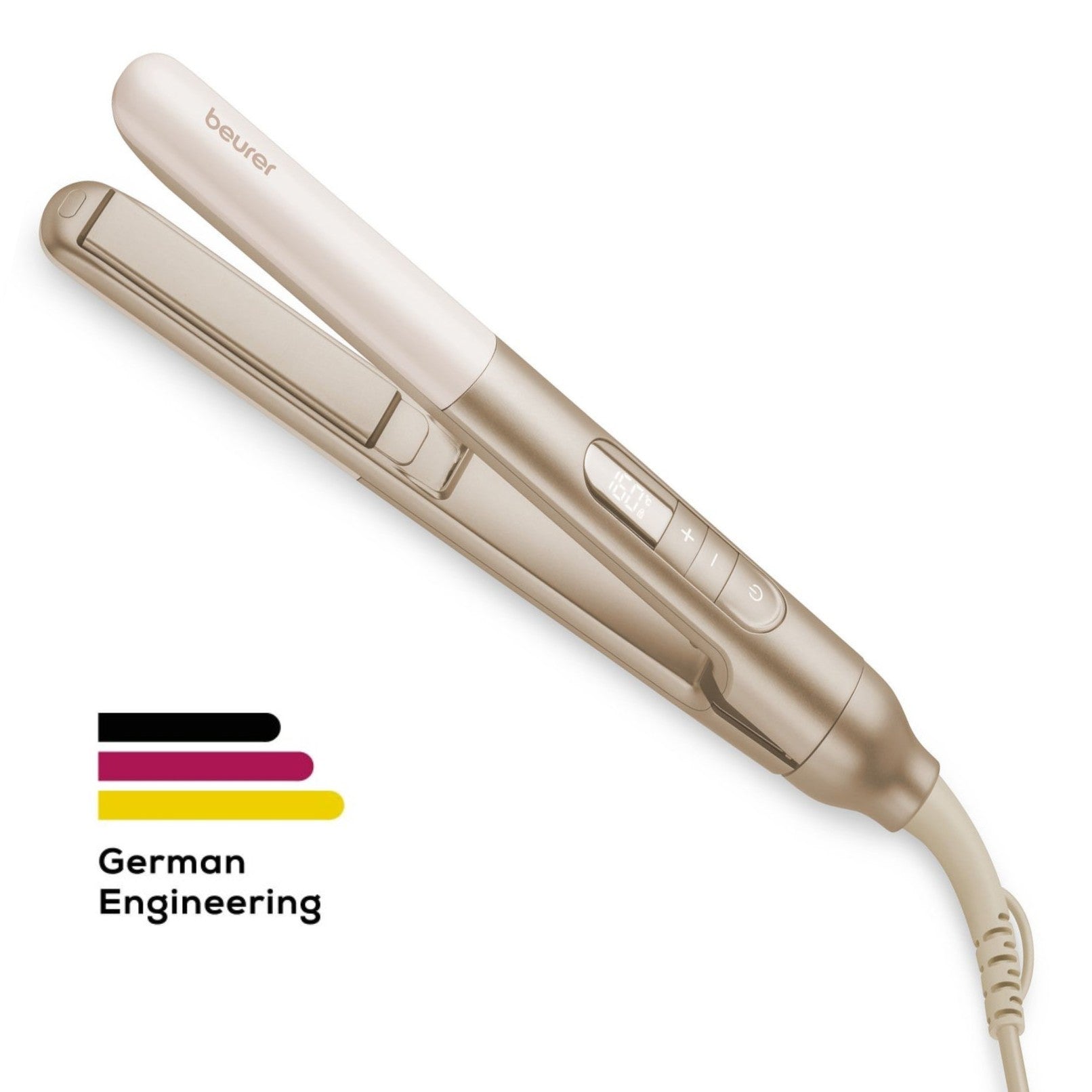 Beurer HS 70 Hair Straightener: Protective Ceramic Coating | Ion Function | 100- 220°C | Straighten or Curl