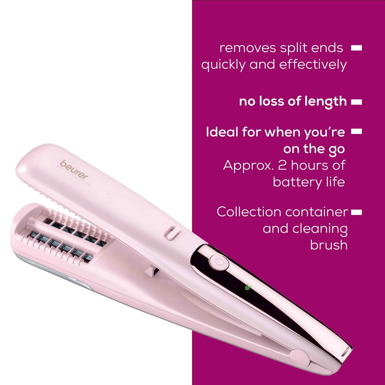 Beurer Germany Split End Trimmer | Cordless, Rechargeable | HT 22