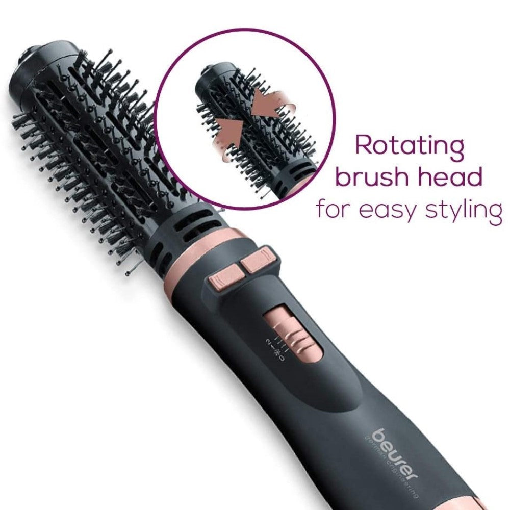 Beurer HT 80 Hot Air Brush | Rotating Hair Styler & Dryer for Volume or Curls