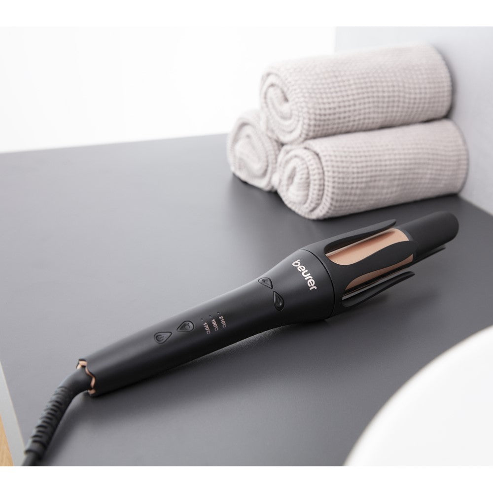 Beurer Automatic Hair Curler with Smart Timer & 4-Way Ion Outlet: HT 75