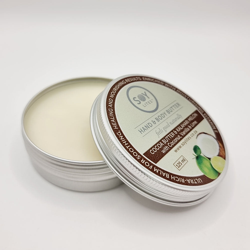 SoyLites Hand & Body Butter - Coco Butter & Kalahari Melon with Coconut, Vanilla and Lime (125ml)