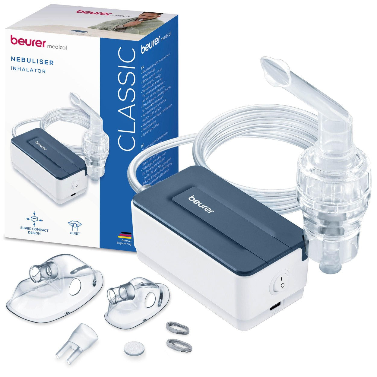Beurer Germany IH 15 Nebuliser | Compact, Easy-to-Use Inhaler for Adults & Children | Effective Respiratory Treatment