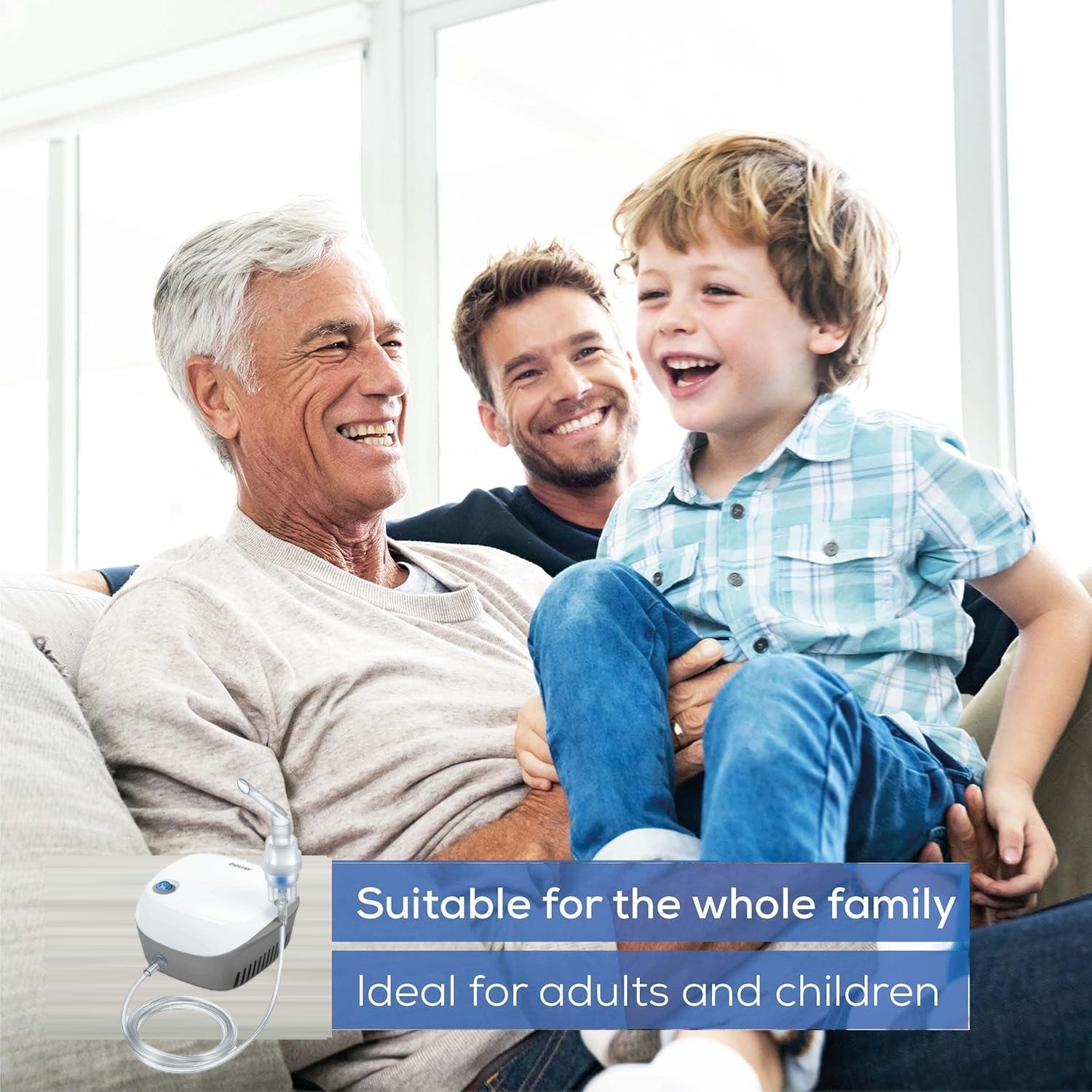 Beurer IH 18 Compressed Air Technology Nebuliser Including Accessories - Fast, Effective Upper & Lower Airway Relief