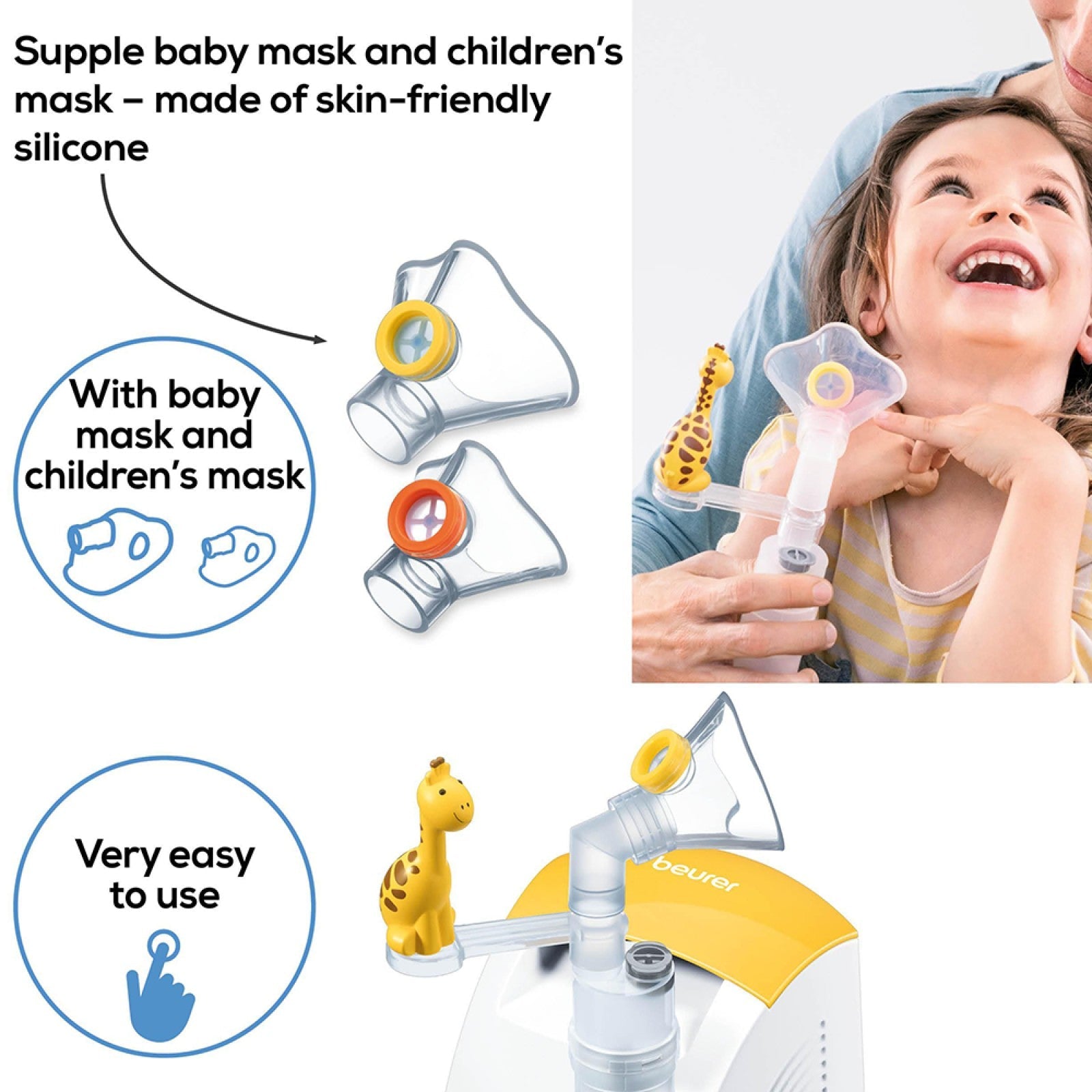 Beurer Germany Nebuliser for Children & Babies | Quick, Quiet Nebulization | IH 26 KIDS
