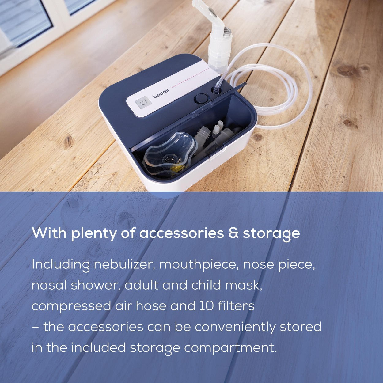 Beurer Nebuliser: With Adult & Child Accessories and Nasal Douche IH 28 PRO