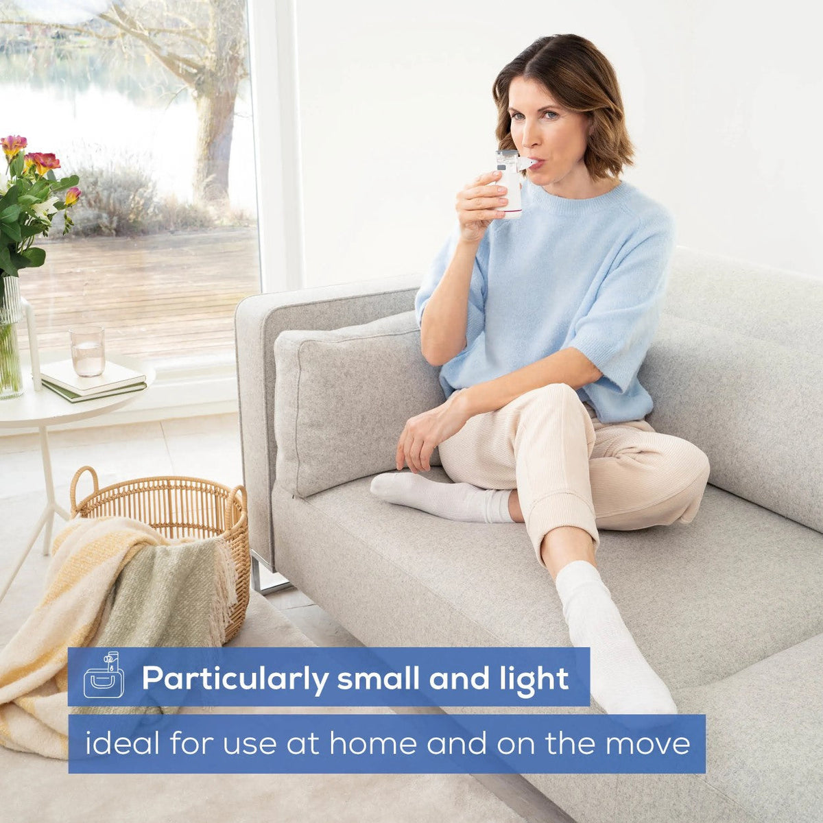 Beurer IH 47 Portable Nebuliser Ideal for Adults, Children & Travel. USB Rechargeable