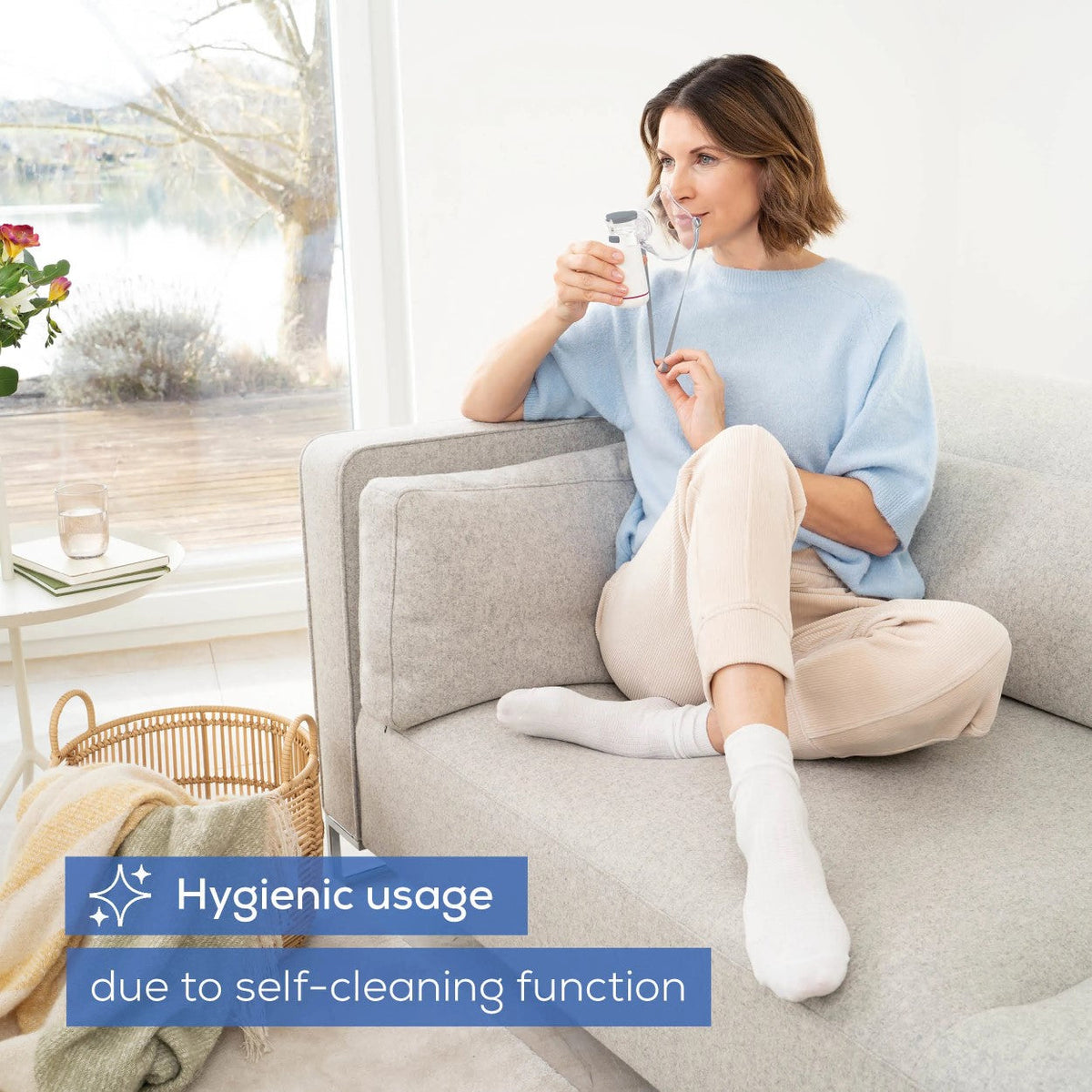 Beurer IH 47 Portable Nebuliser Ideal for Adults, Children & Travel. USB Rechargeable