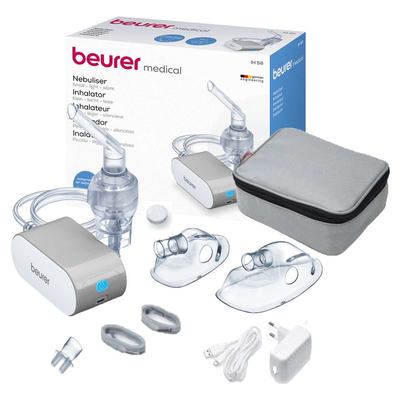 Beurer IH 58 Compact & Portable Nebuliser with Compressed Air Technology