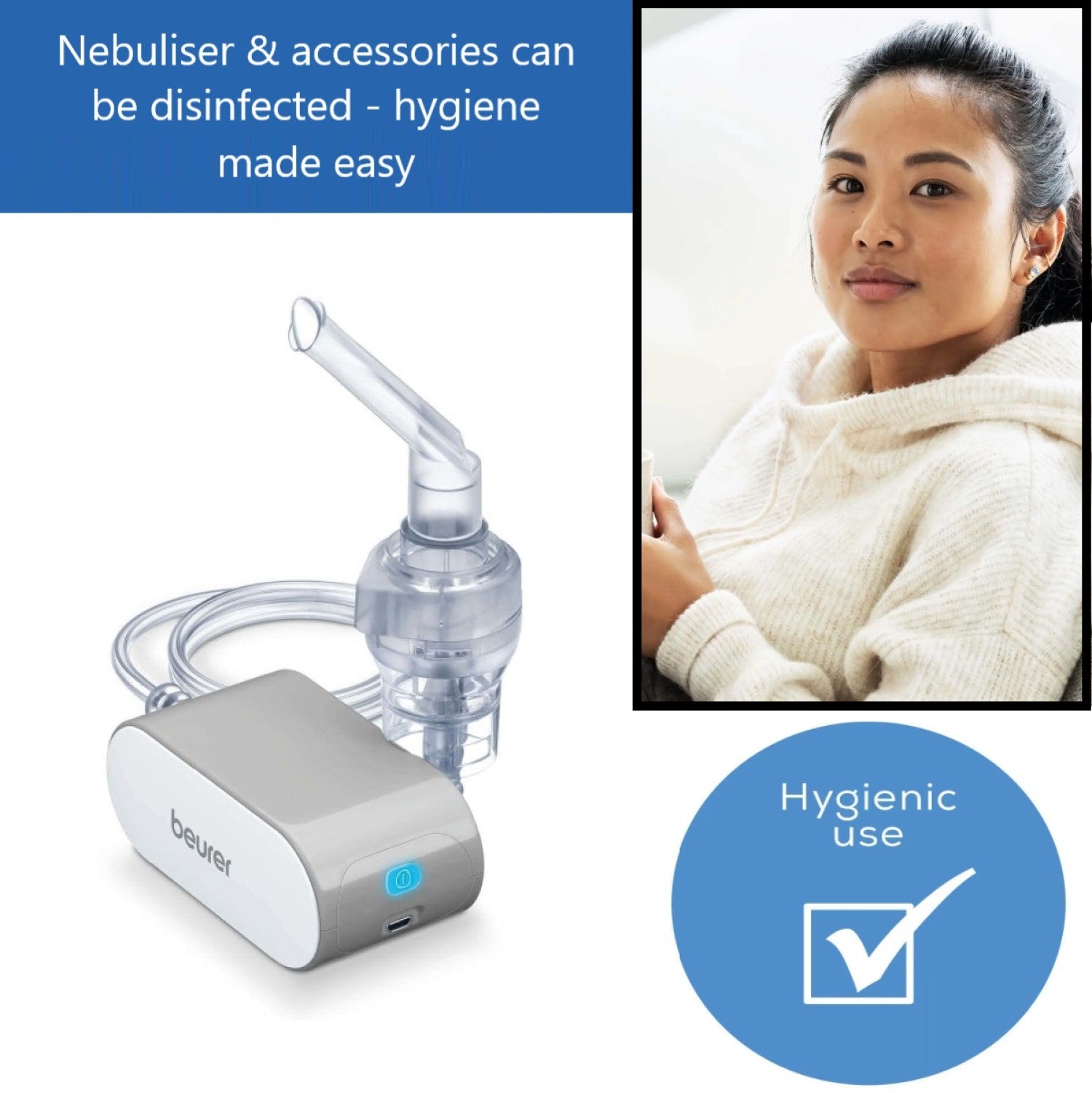 Beurer IH 58 Compact & Portable Nebuliser with Compressed Air Technology