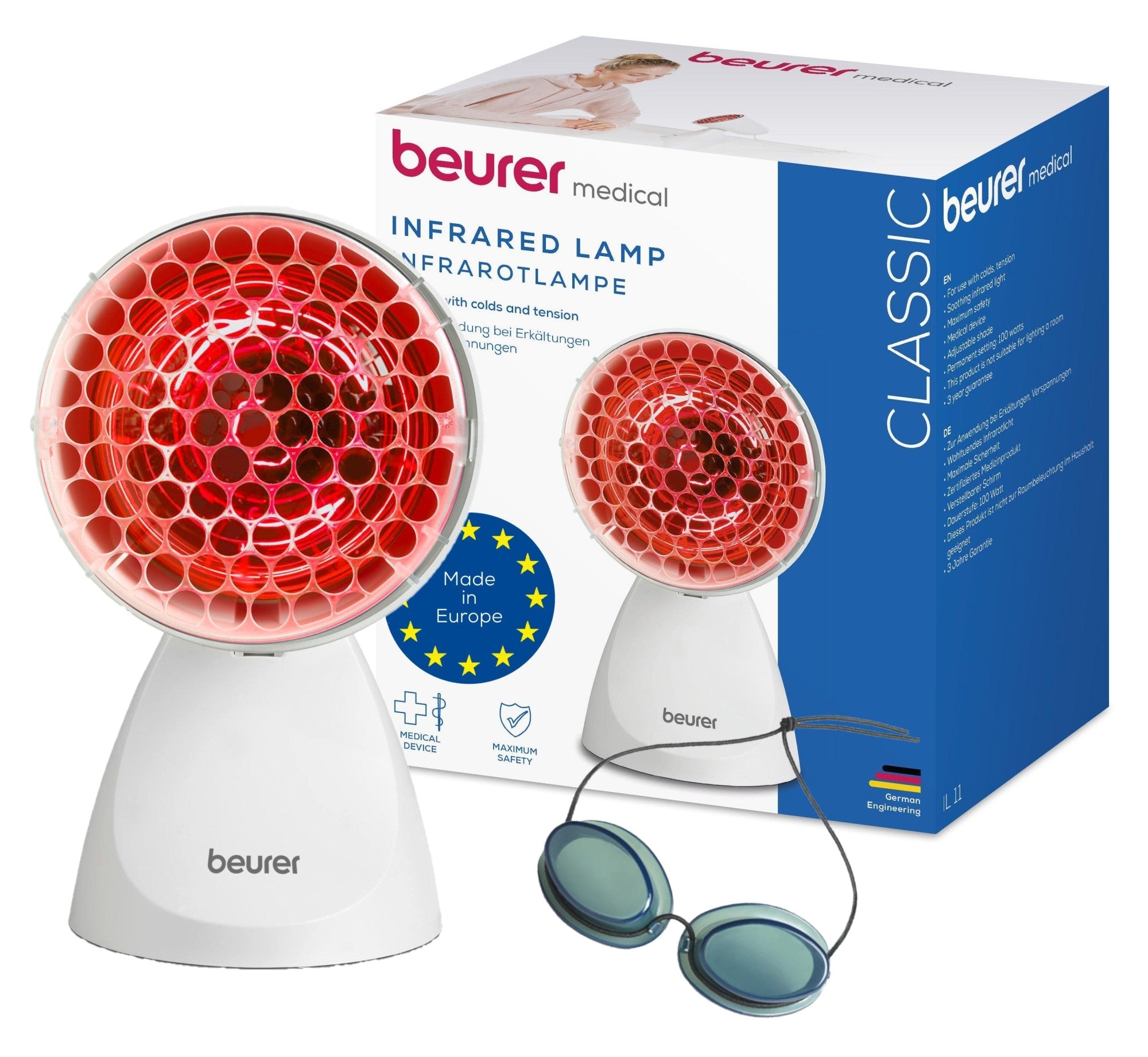 Beurer Germany Infrared Heat Lamp 100W | With Goggles & Shield | IL 11