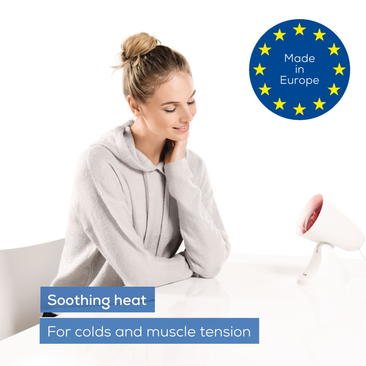 Beurer Germany IL 21 Infrared Heat Lamp 150W: Heal & Soothe Colds, Injury & Pain