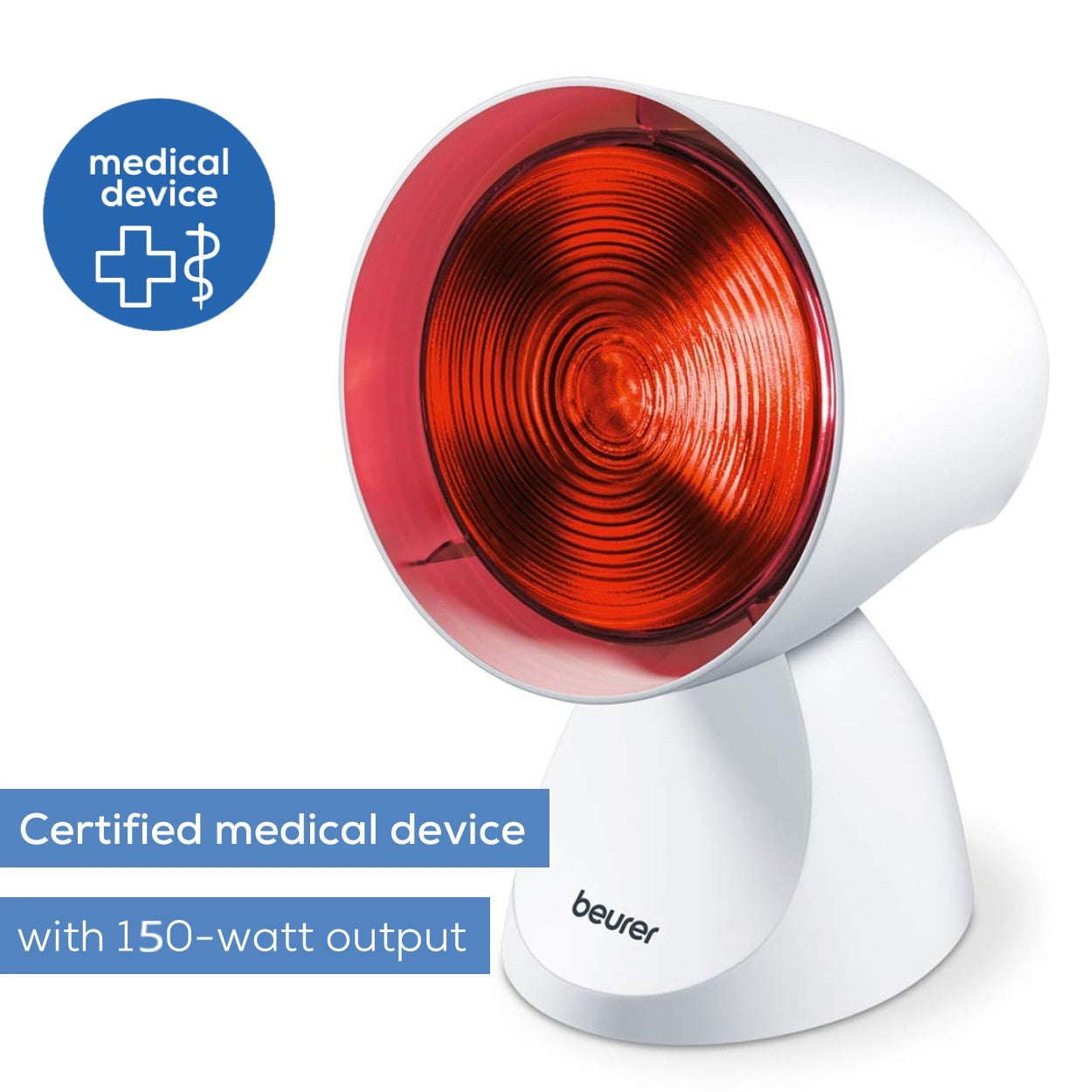 Beurer Germany IL 21 Infrared Heat Lamp 150W: Heal & Soothe Colds, Injury & Pain