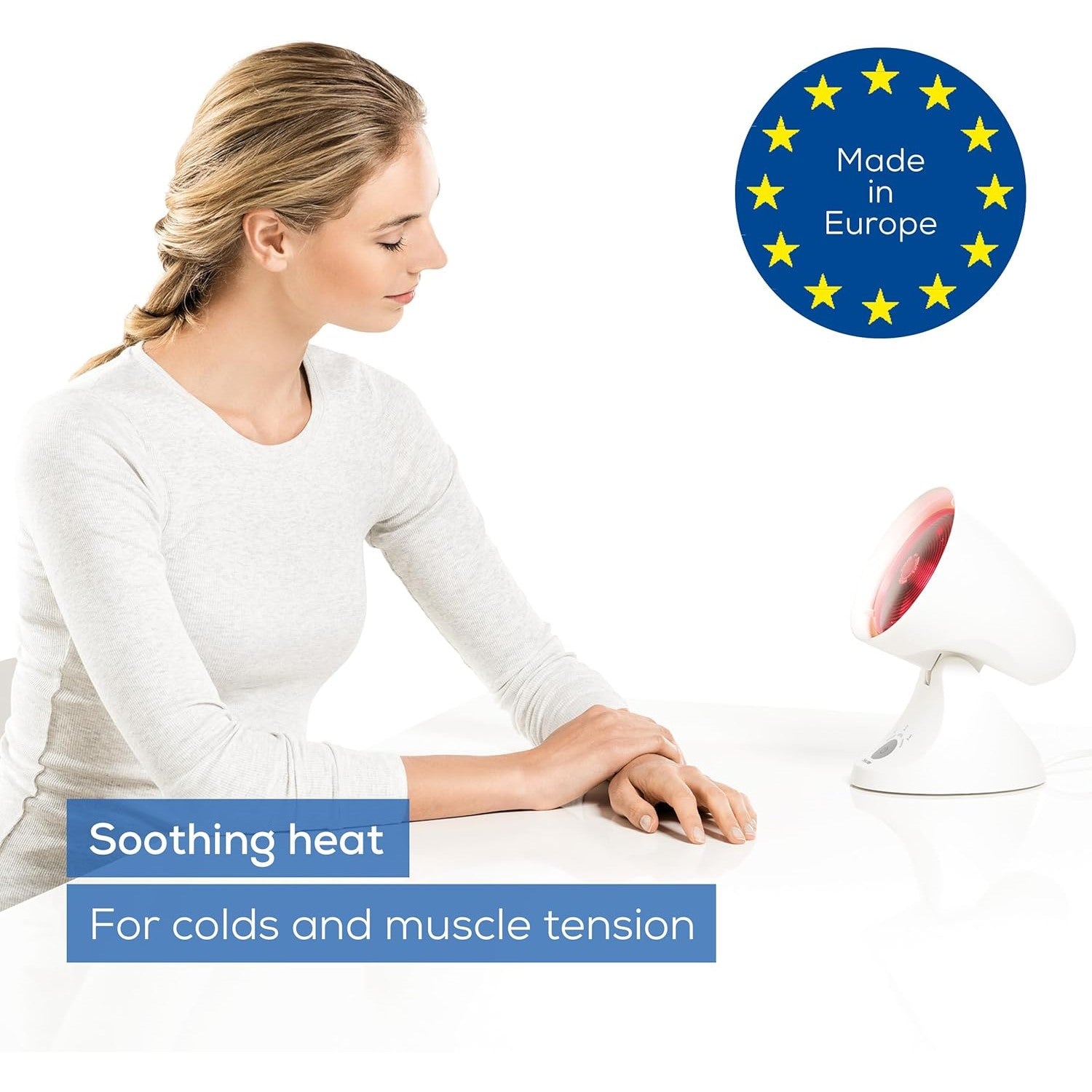 Beurer IL 35 Infrared Heat Lamp with Timer for Pain & Cold Relief, Muscle Strain