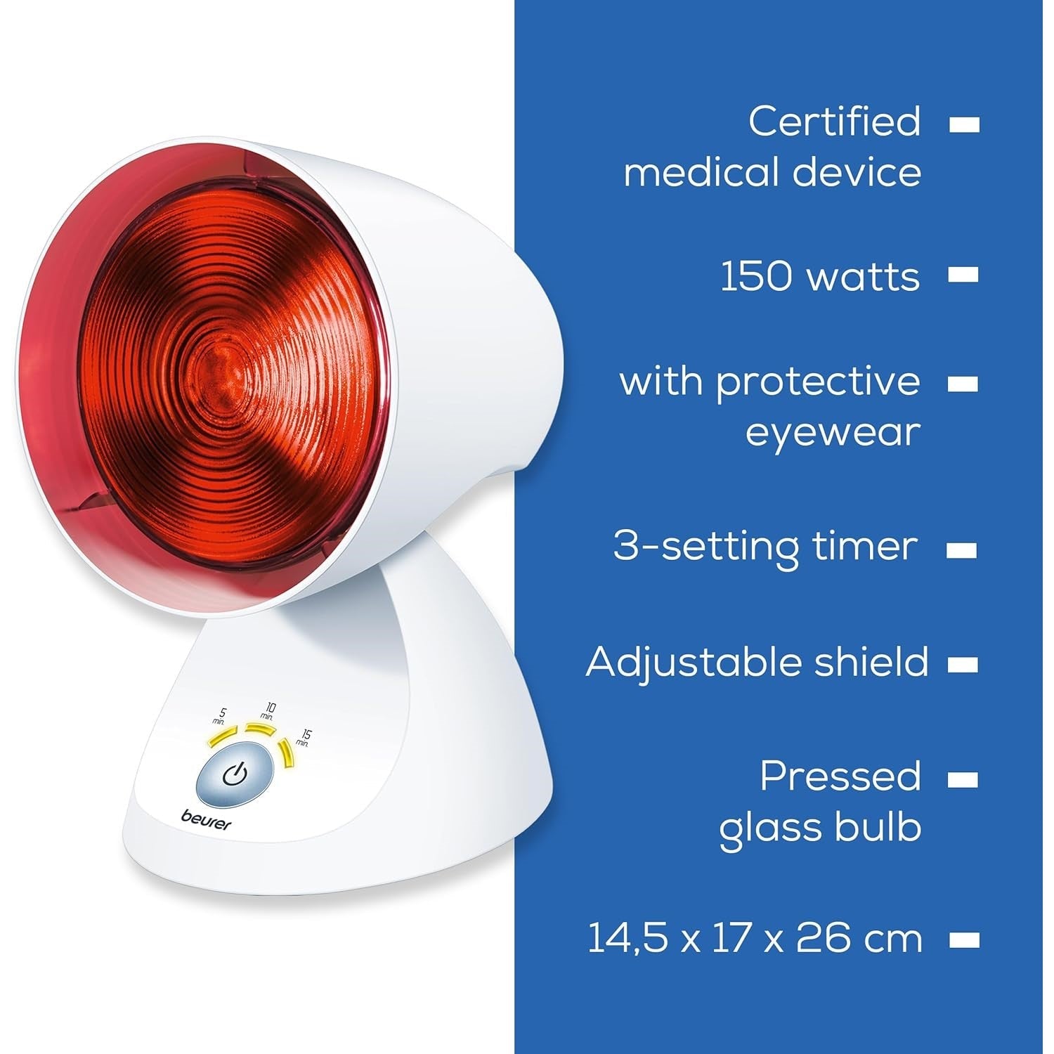 Demo - Beurer IL 35 Infrared Heat Lamp with Timer for Pain & Cold Relief, Muscle Strain