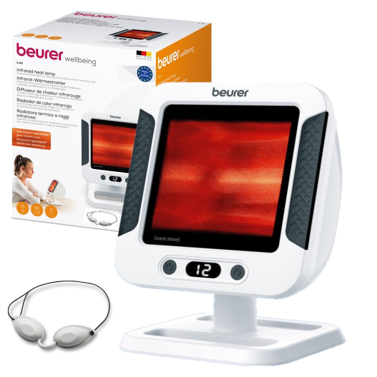 Beurer IL 60 Extra Large Infrared Lamp With InfraXtreme® Ceramic Glass