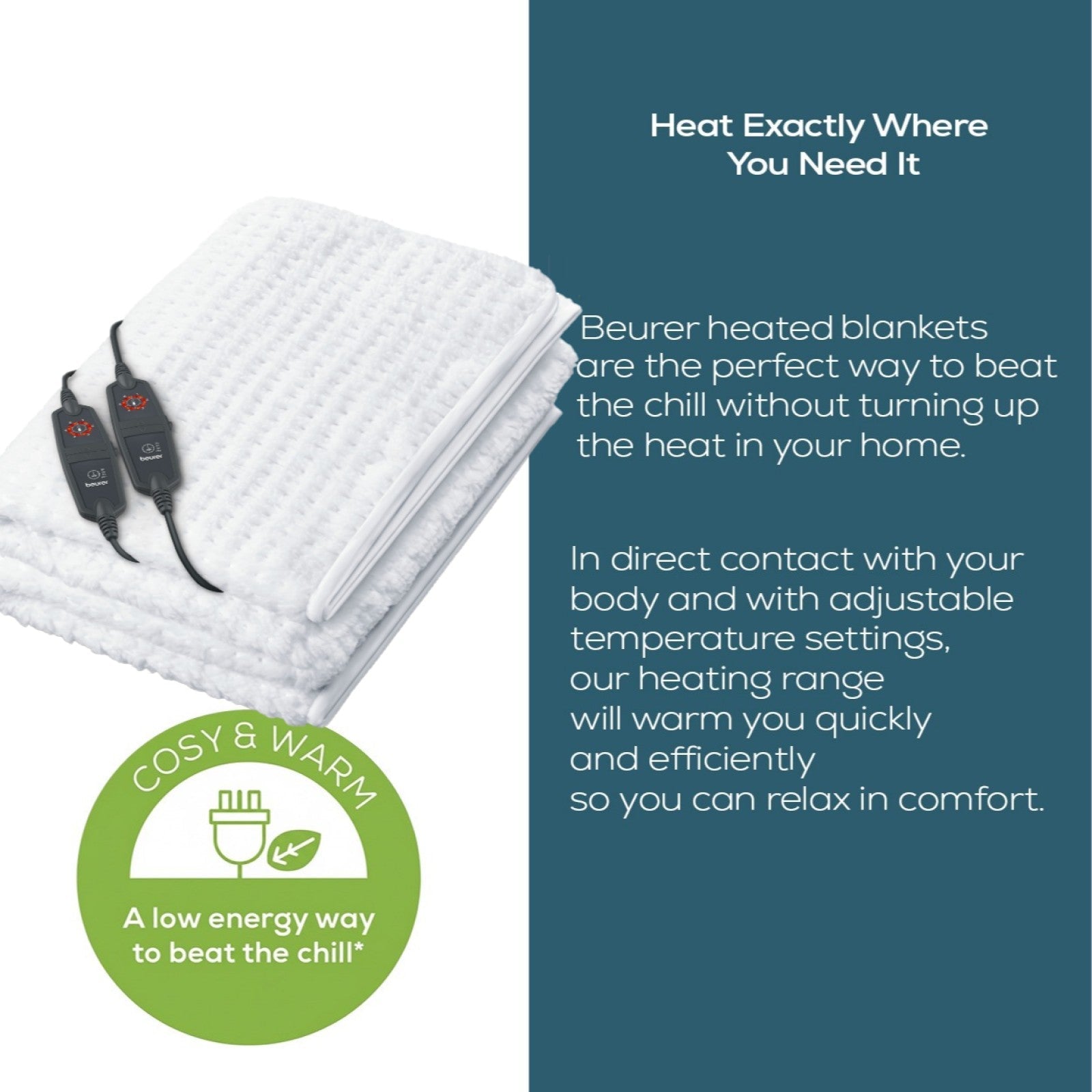 Beurer Germany Indulgence Heated Electric Blanket Mattress Topper | Dual Controls | 6 Heat Settings | Low Energy Use | Super King XL (180 x 200 cm)