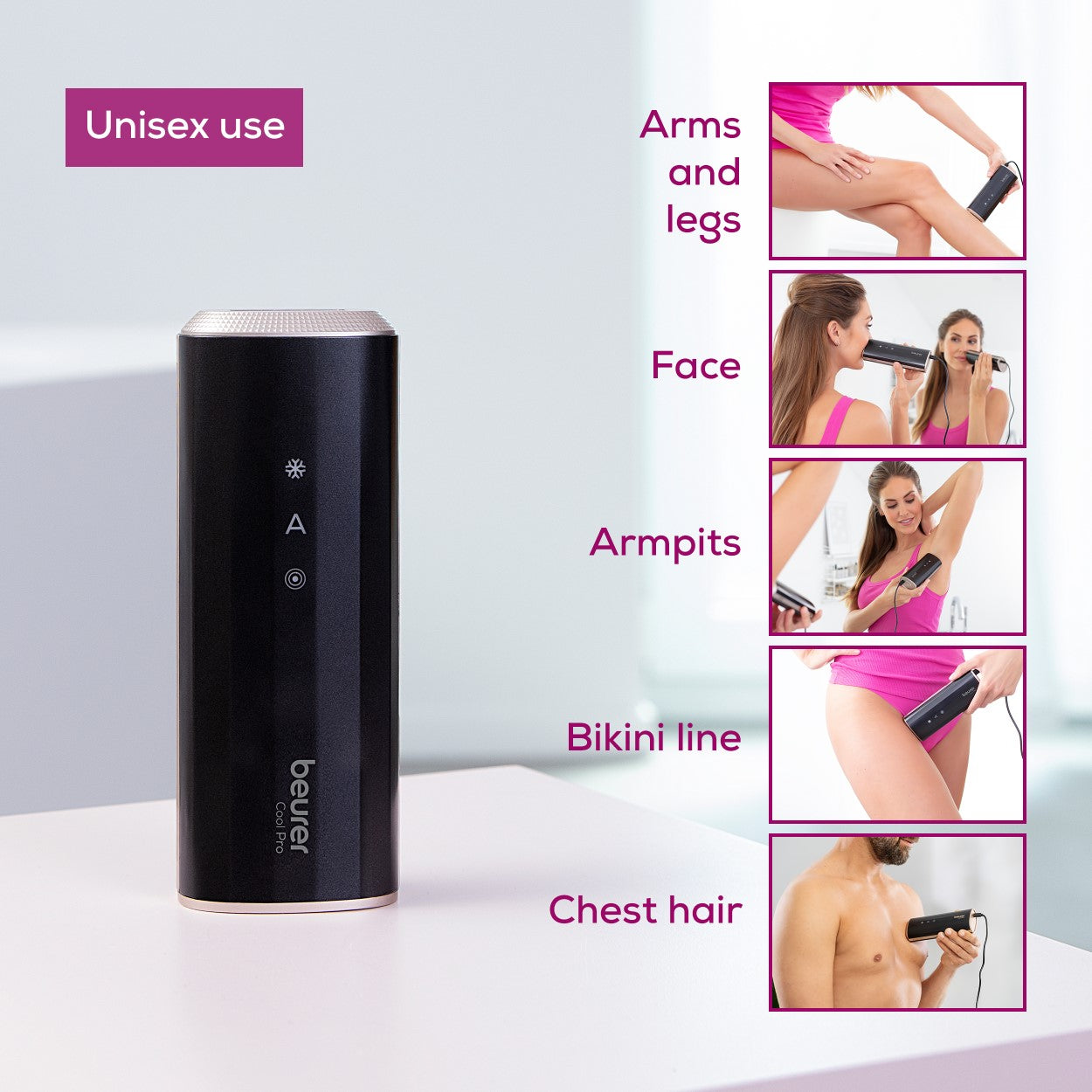 Beurer IPL 7800 Cool Pro: IPL Laser Technology Home Hair Removal Device with Cooling Function for Face & Body