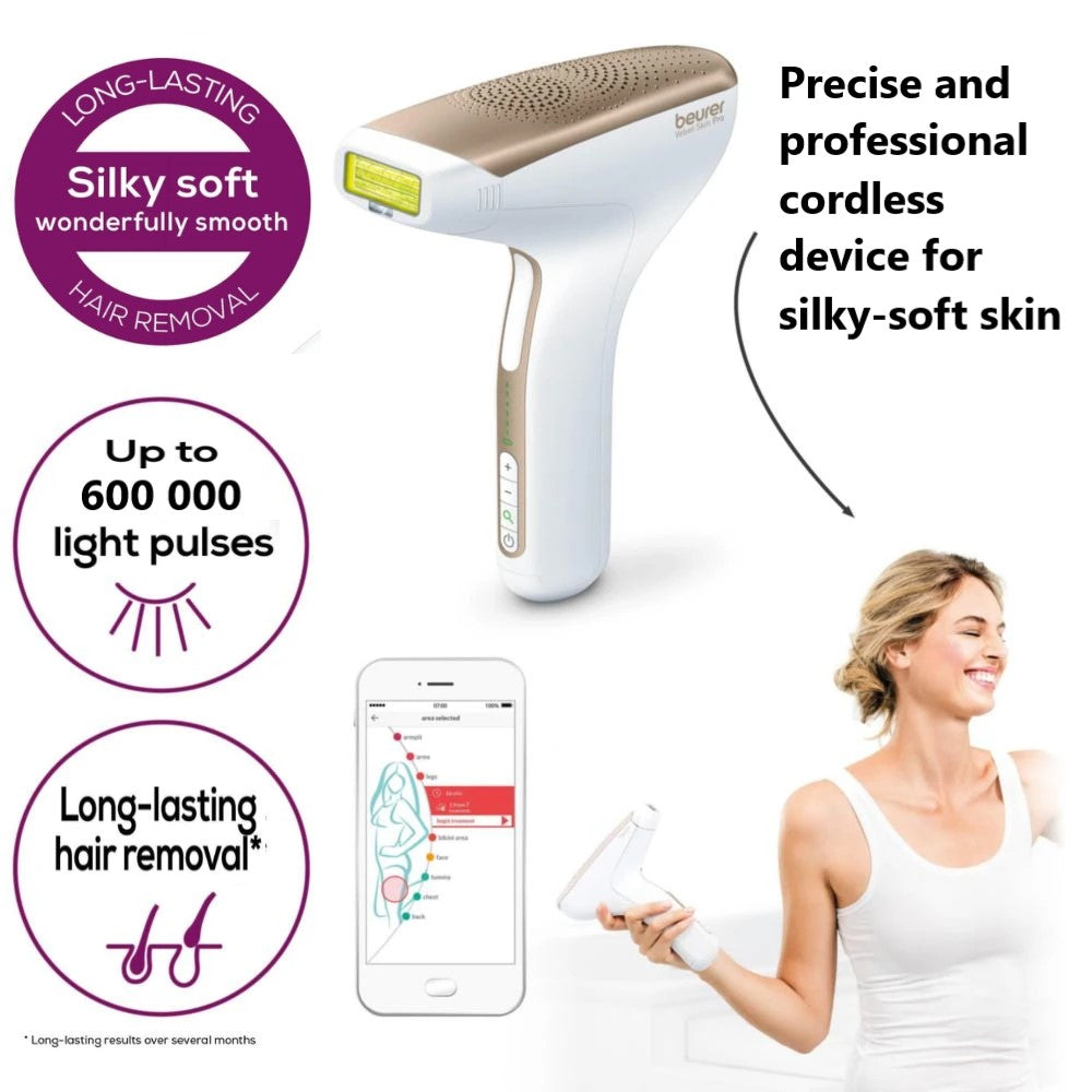 Beurer Cordless IPL Laser Device: Long Lasting Hair Removal for Face & Body - IPL 8500 Velvet Skin Pro