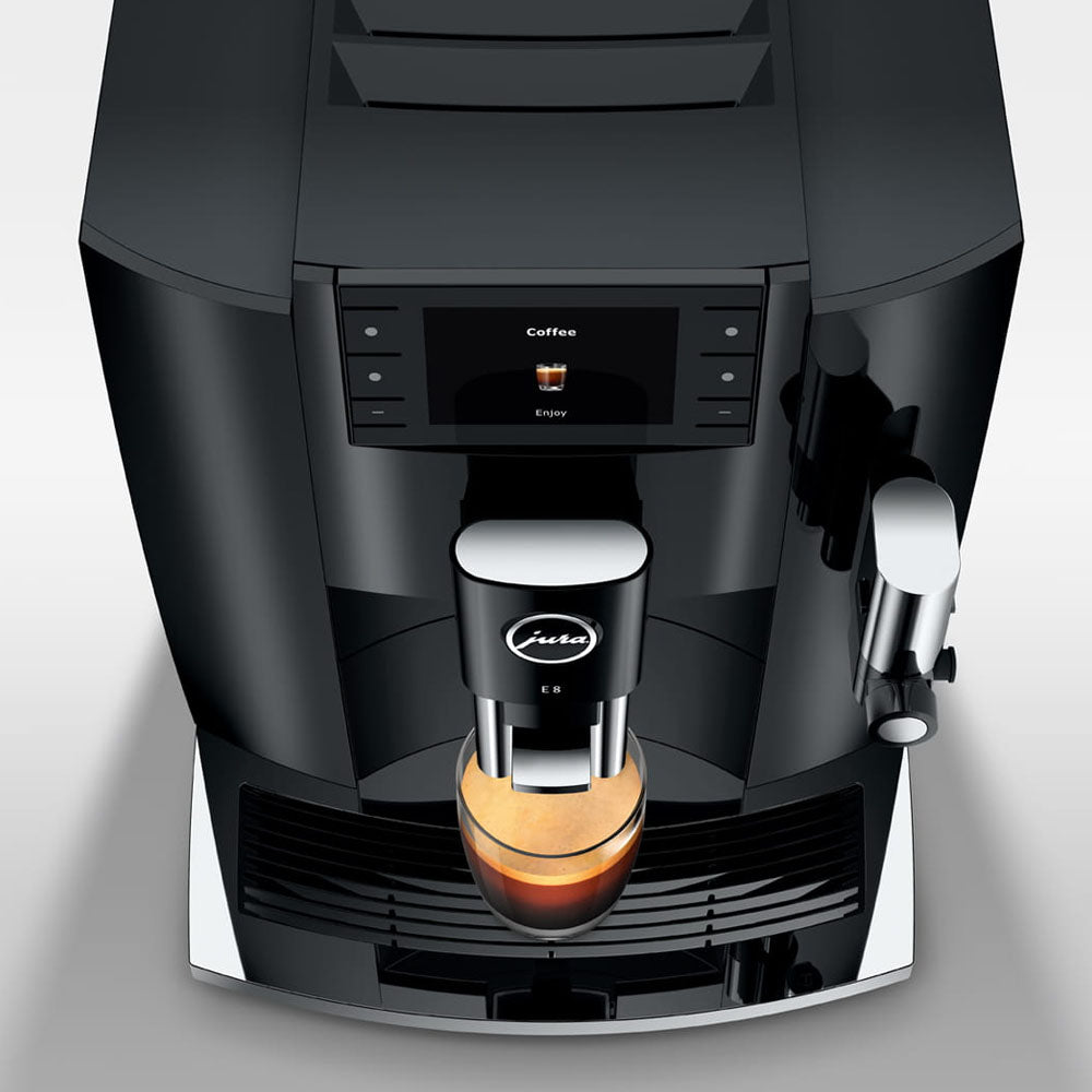 Jura E8 Coffee Machine - Piano Black (Latest Gen)