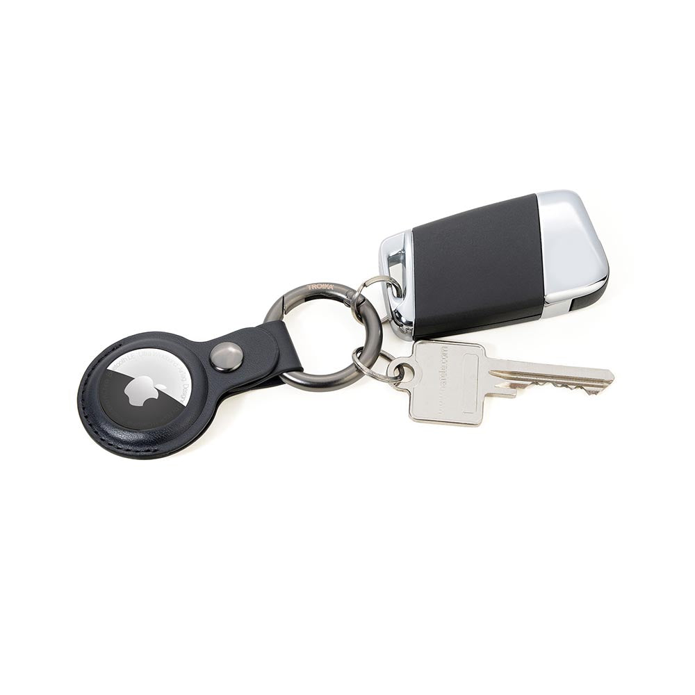 TROIKA Apple AirTag Cover and Keyring - Black
