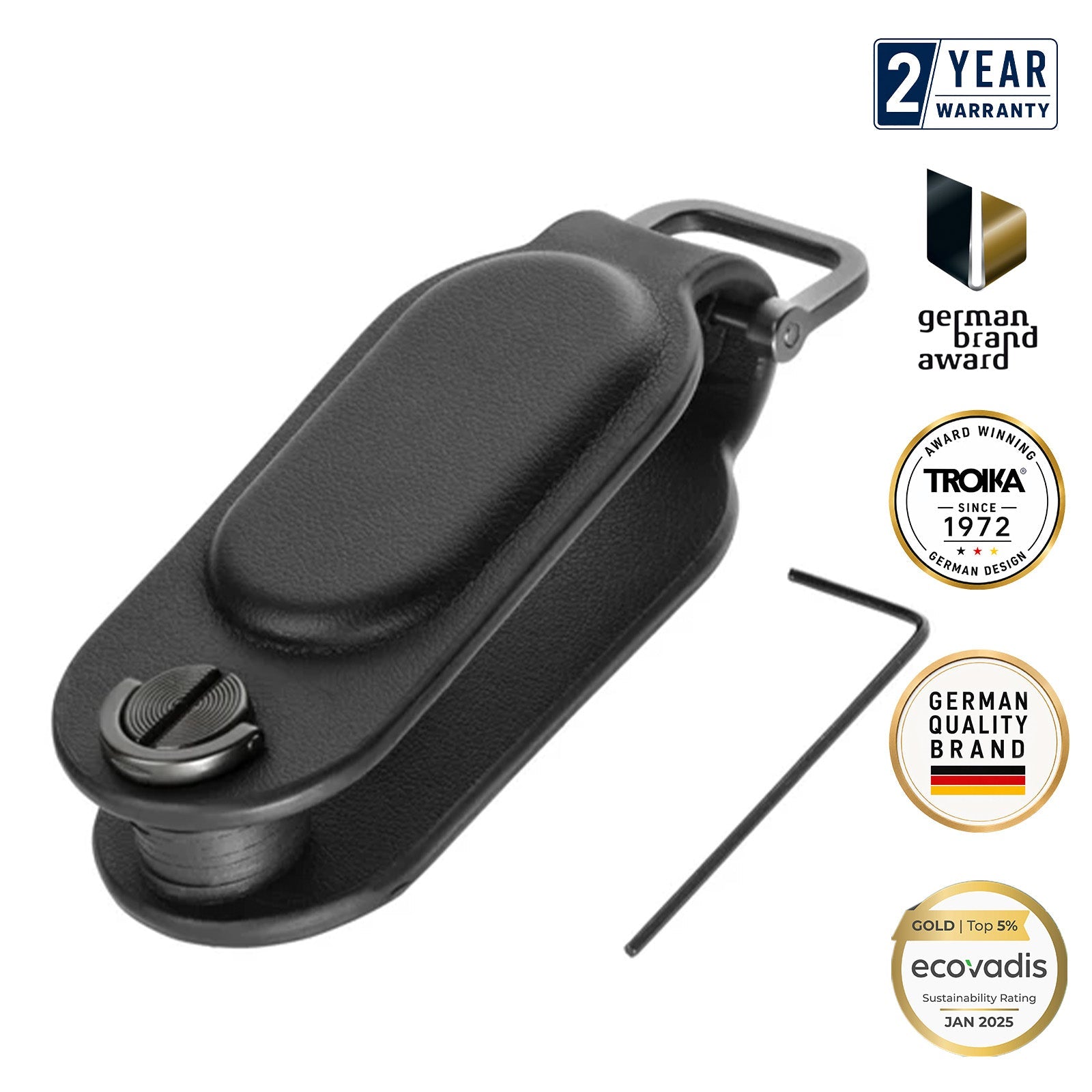 TROIKA Germany Apple Find My Key Organiser | Holds up to 4 Keys | Black