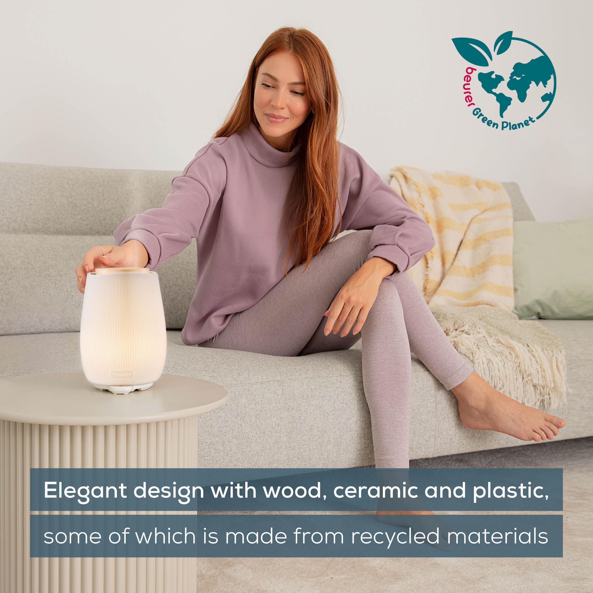 Beurer LA 45 Aroma Diffuser | Ultrasonic Mist, 9-Colour LED Lights | Aromatherapy, Essential Oils & Home Scenting | Rooms to 20m²