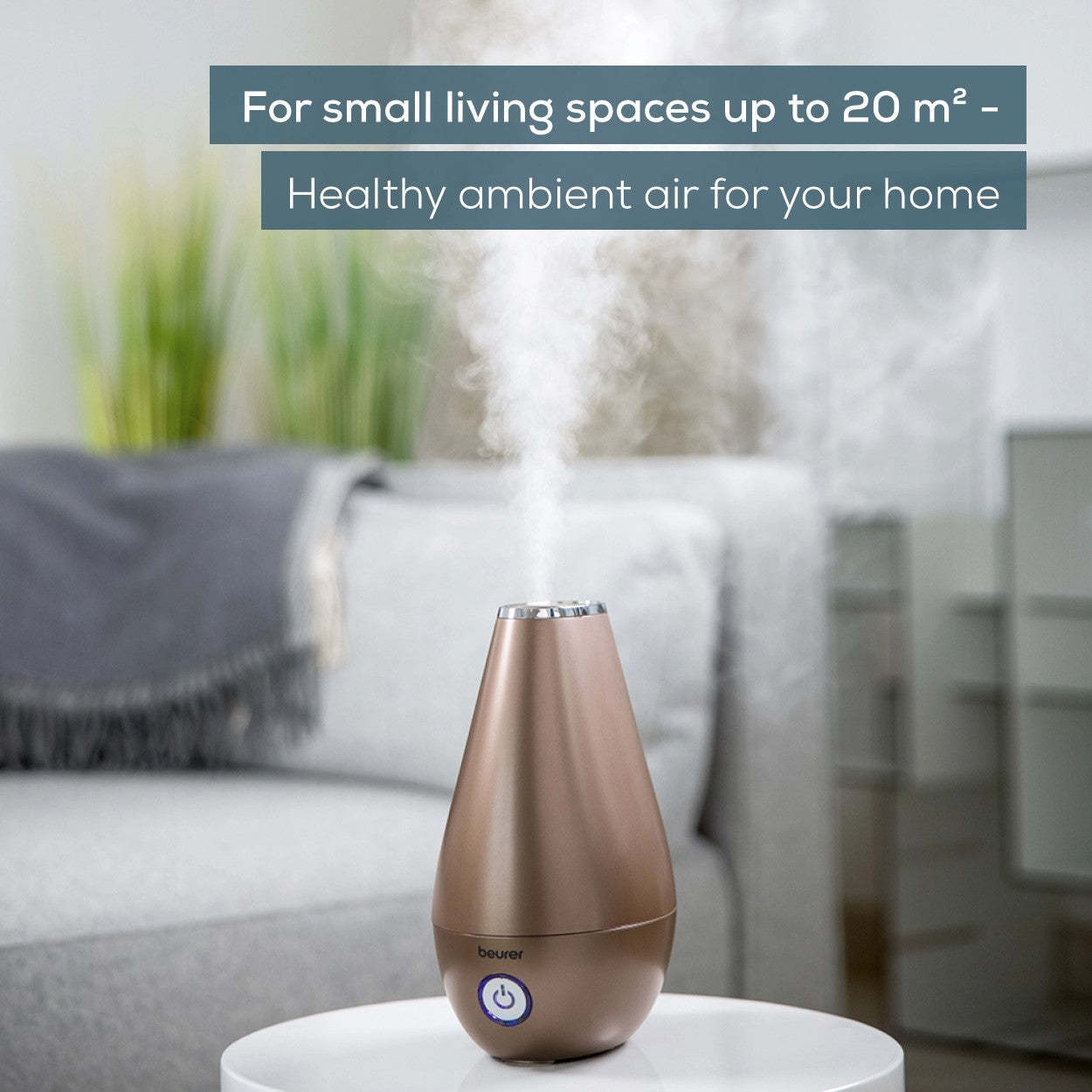 Beurer Germany LB 37 | 2-in-1 Air Humidifier & Aroma Diffuser for All Rooms Up To 20m² | Toffee