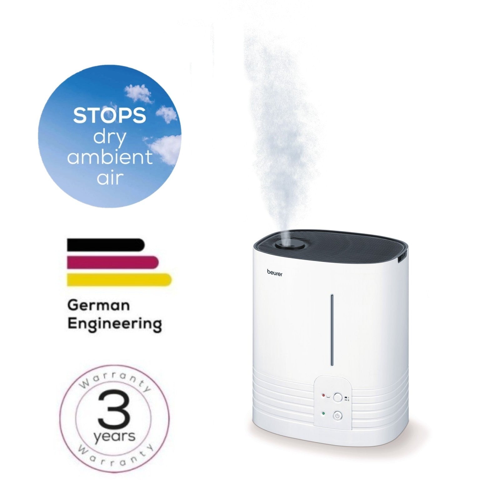 Beurer Germany 6L Air Humidifier | Hot Water Steam Tech | Rooms up to 50m2 | LB 55