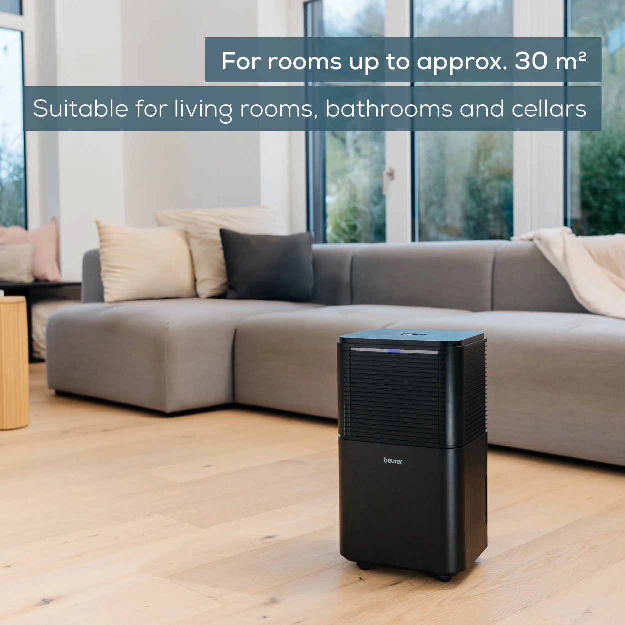 Beurer LE 150 Air Dehumidifier Removes Excess Moisture to Prevent Mould, Condensation & Musty Odours. For Rooms up to Max 30m²