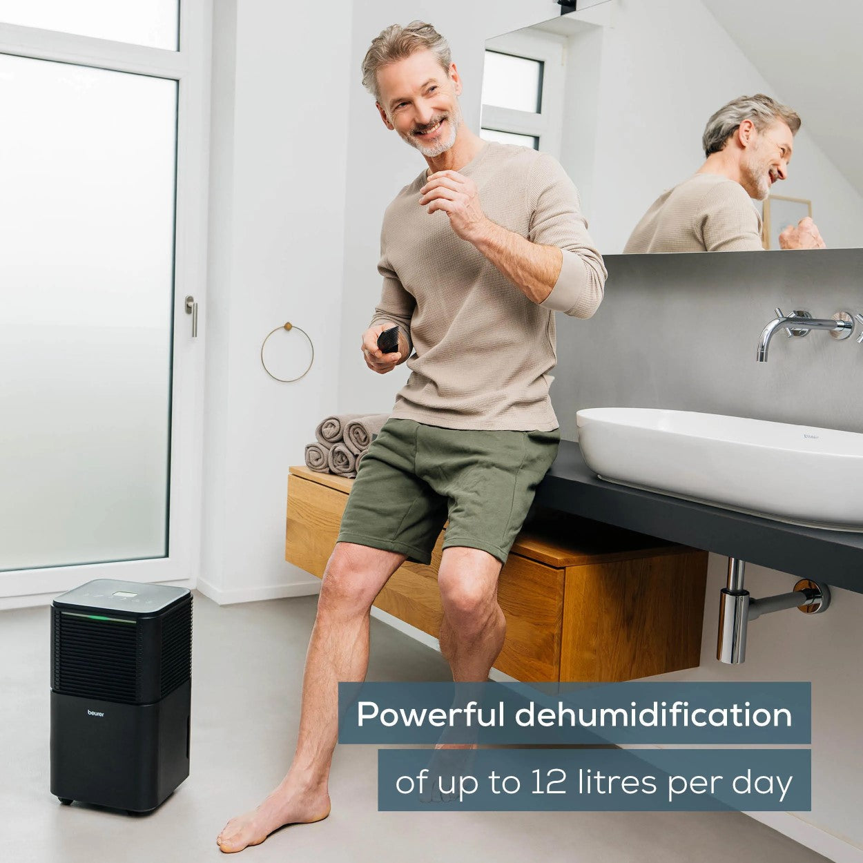 Beurer LE 150 Air Dehumidifier Removes Excess Moisture to Prevent Mould, Condensation & Musty Odours. For Rooms up to Max 30m²