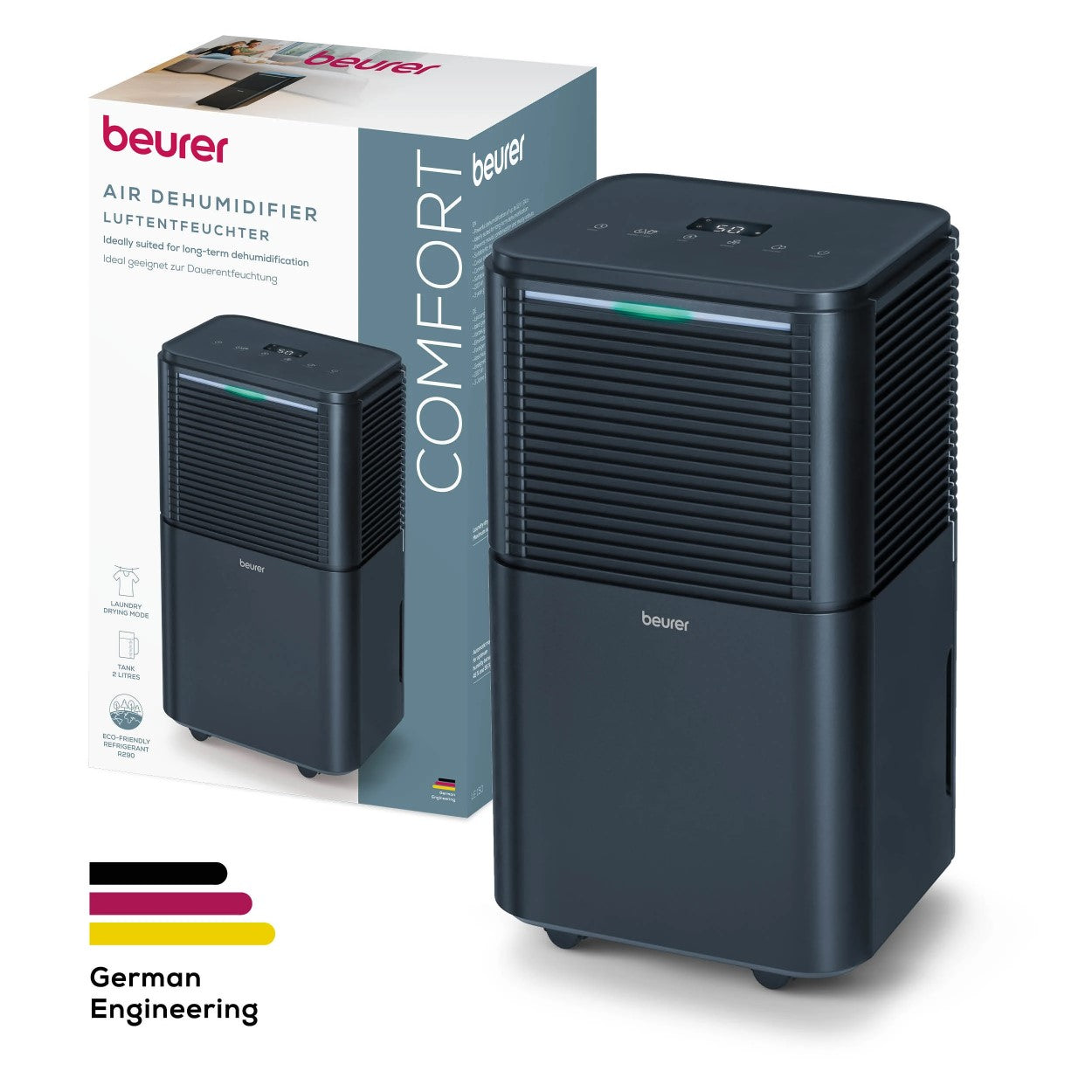 Beurer LE 150 Air Dehumidifier | Draw Excess Water. Prevent Mould. Wet Smells. Condensation + Laundry Drying Mode
