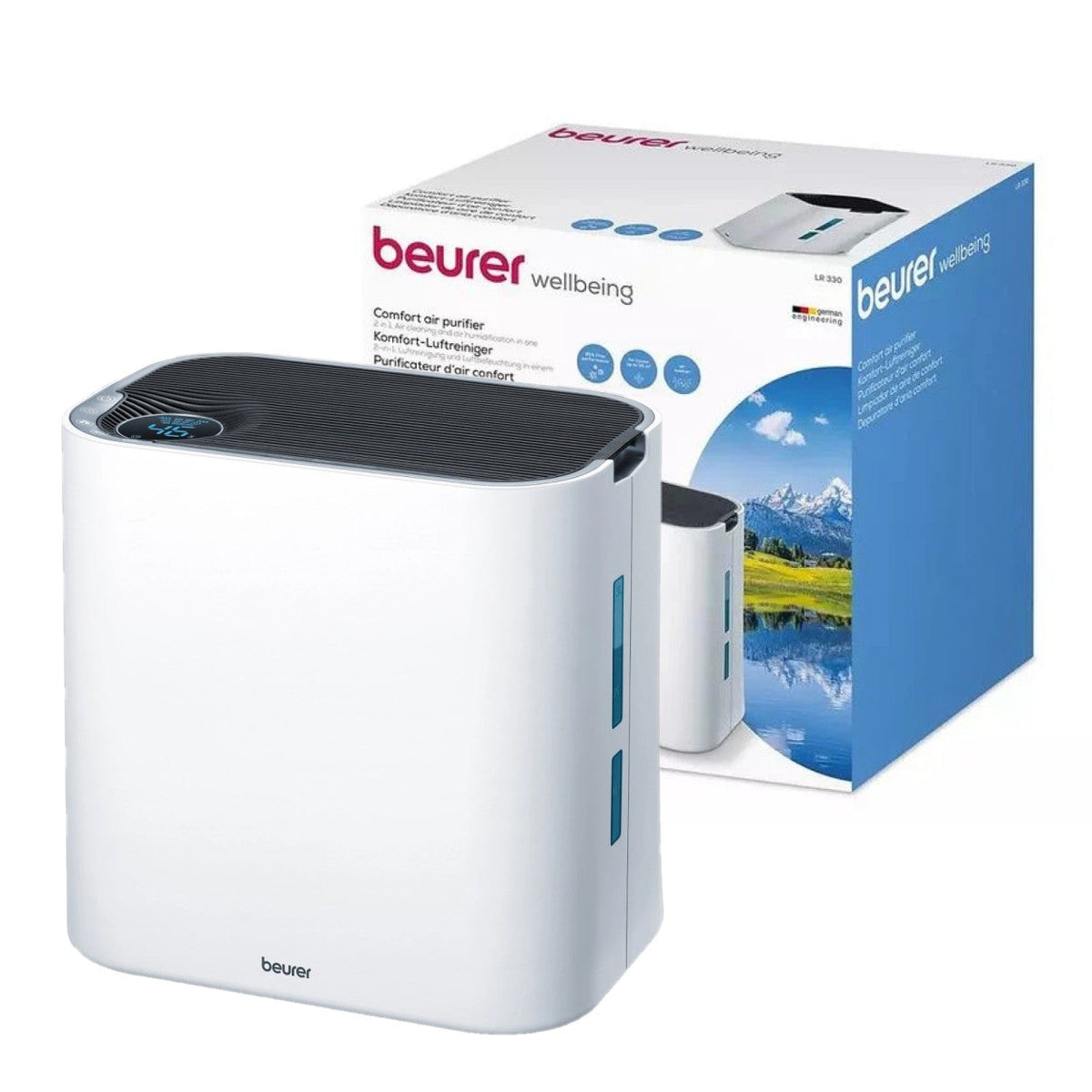 Beurer LR 330 2-in-1 Air Purifier & Humidifier | Filter Allergens, Dust, Pollen, Pet Hair & More | For Rooms Up To 35m²