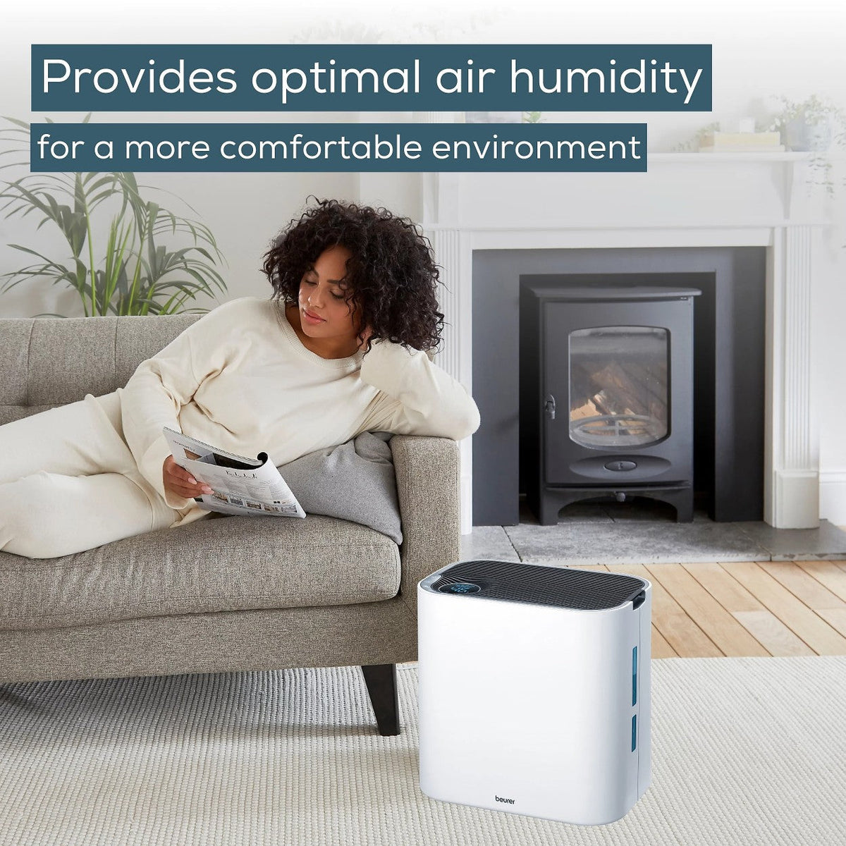 Beurer LR 330 2-in-1 Air Purifier & Humidifier | Filter Allergens, Dust, Pollen, Pet Hair & More | For Rooms Up To 35m²