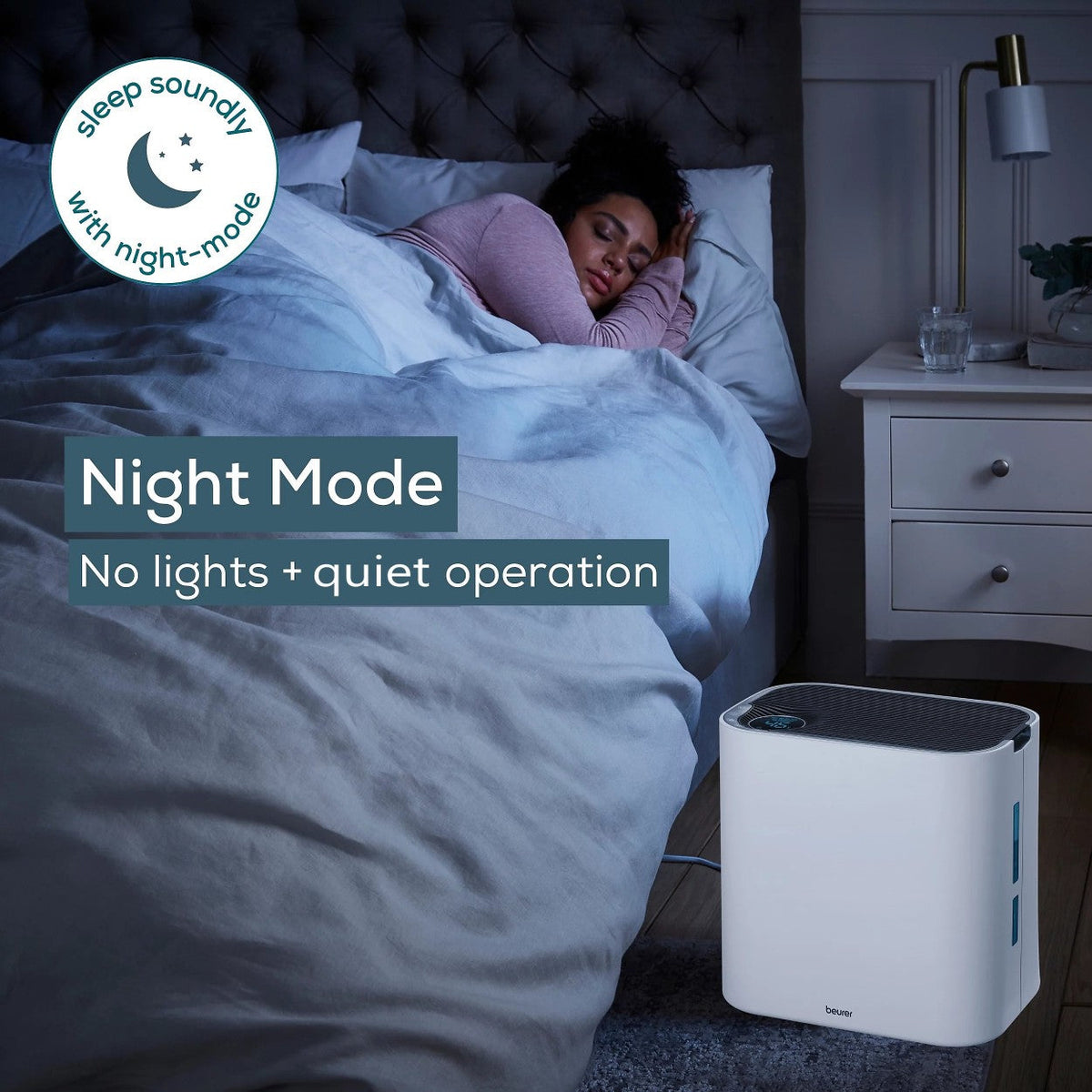 Beurer LR 330 2-in-1 Air Purifier & Humidifier | Filter Allergens, Dust, Pollen, Pet Hair & More | For Rooms Up To 35m²