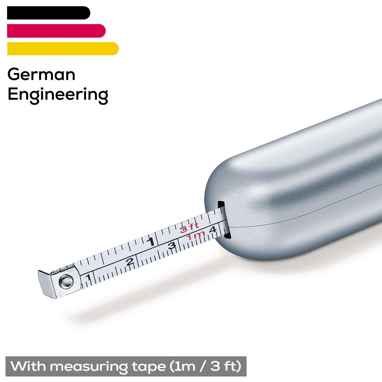 Beurer LS 06 Luggage Scale with Integrated Tape Measure | Small & Portable | Fits in Your Handbag | 40kg Capacity | 10g Precision