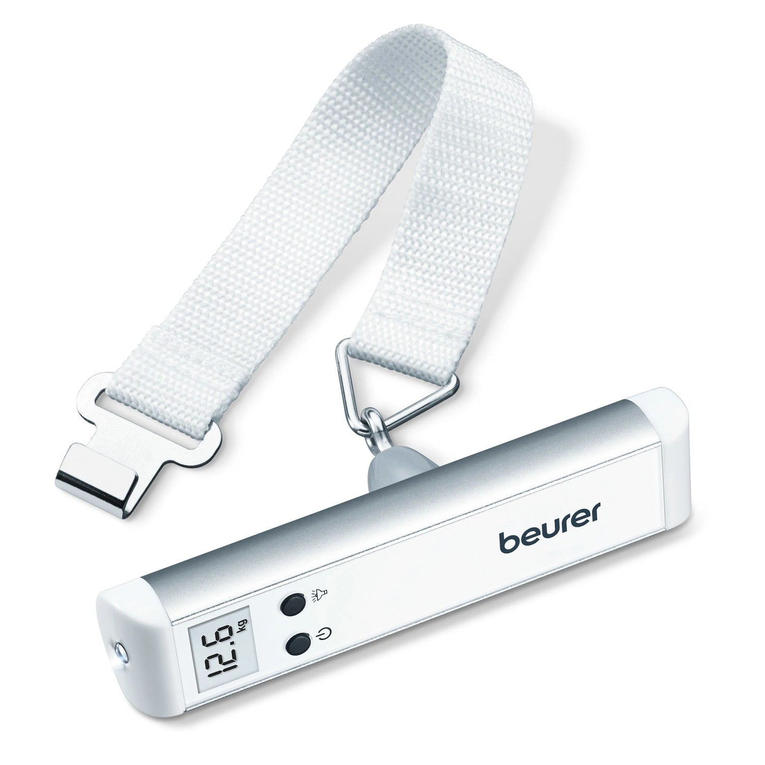 Beurer LS 10 Luggage Scale with Torch | Small & Portable | Fits in Your Handbag | 50kg Capacity | 50g Precision