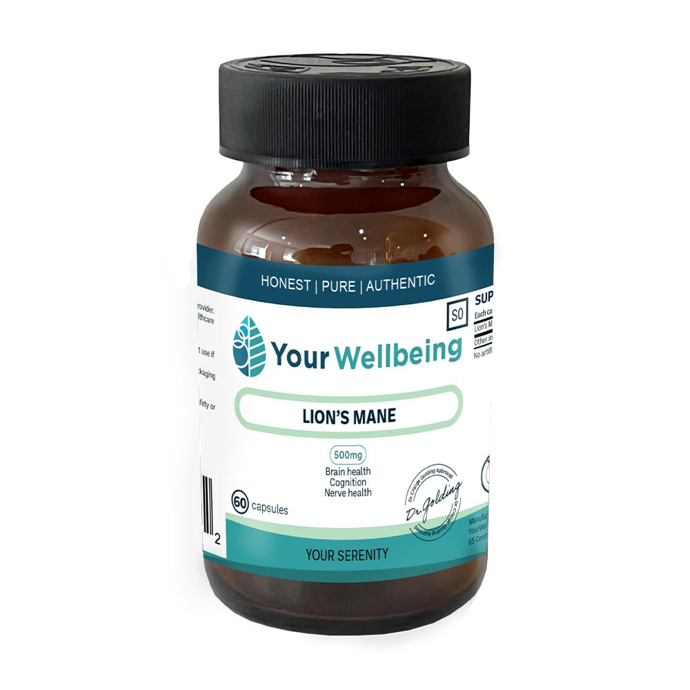 Your Wellbeing Lion's Mane - Cognition, Brain & Nerve Health