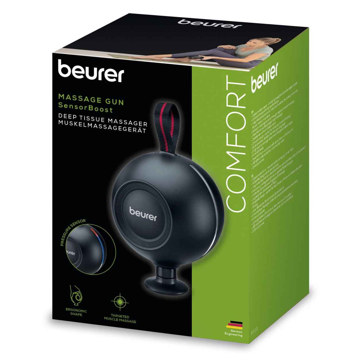 Beurer MG 101 Massage Gun: Portable, Compact, Powerful Trigger-Point Deep Tissue Muscle Massage