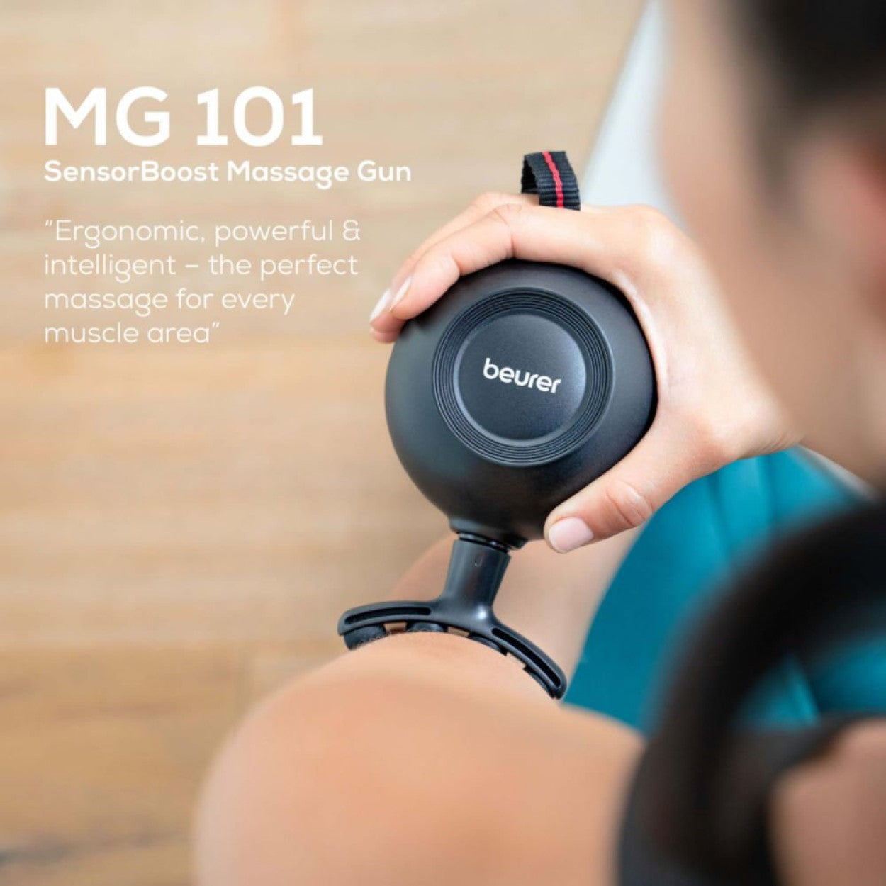Beurer MG 101 Massage Gun: Portable, Compact, Powerful Trigger-Point Deep Tissue Muscle Massage