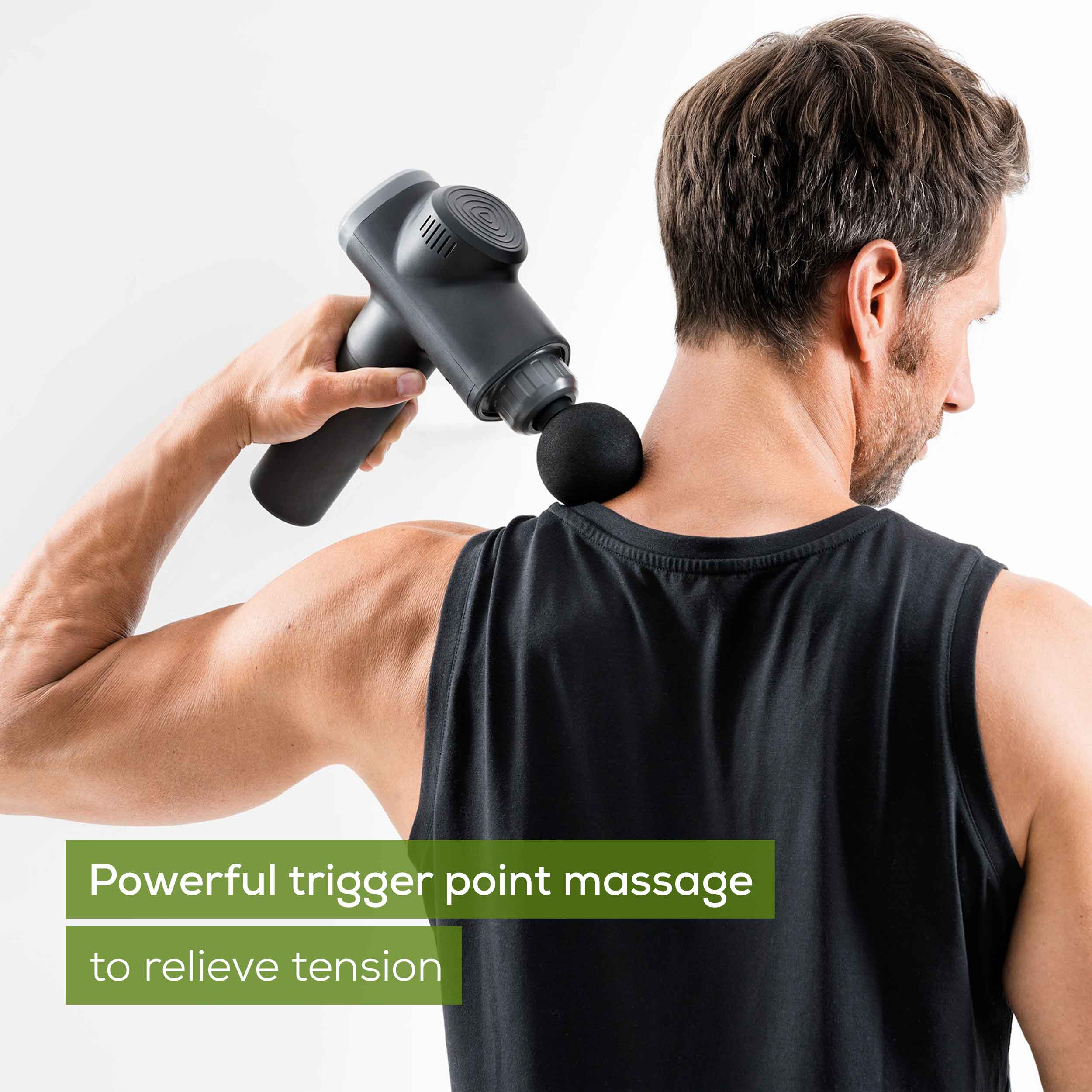 Beurer MG 180 Rechargeable Massage Gun with 6 Attachments: Targeted Deep-Tissue Muscle Massager