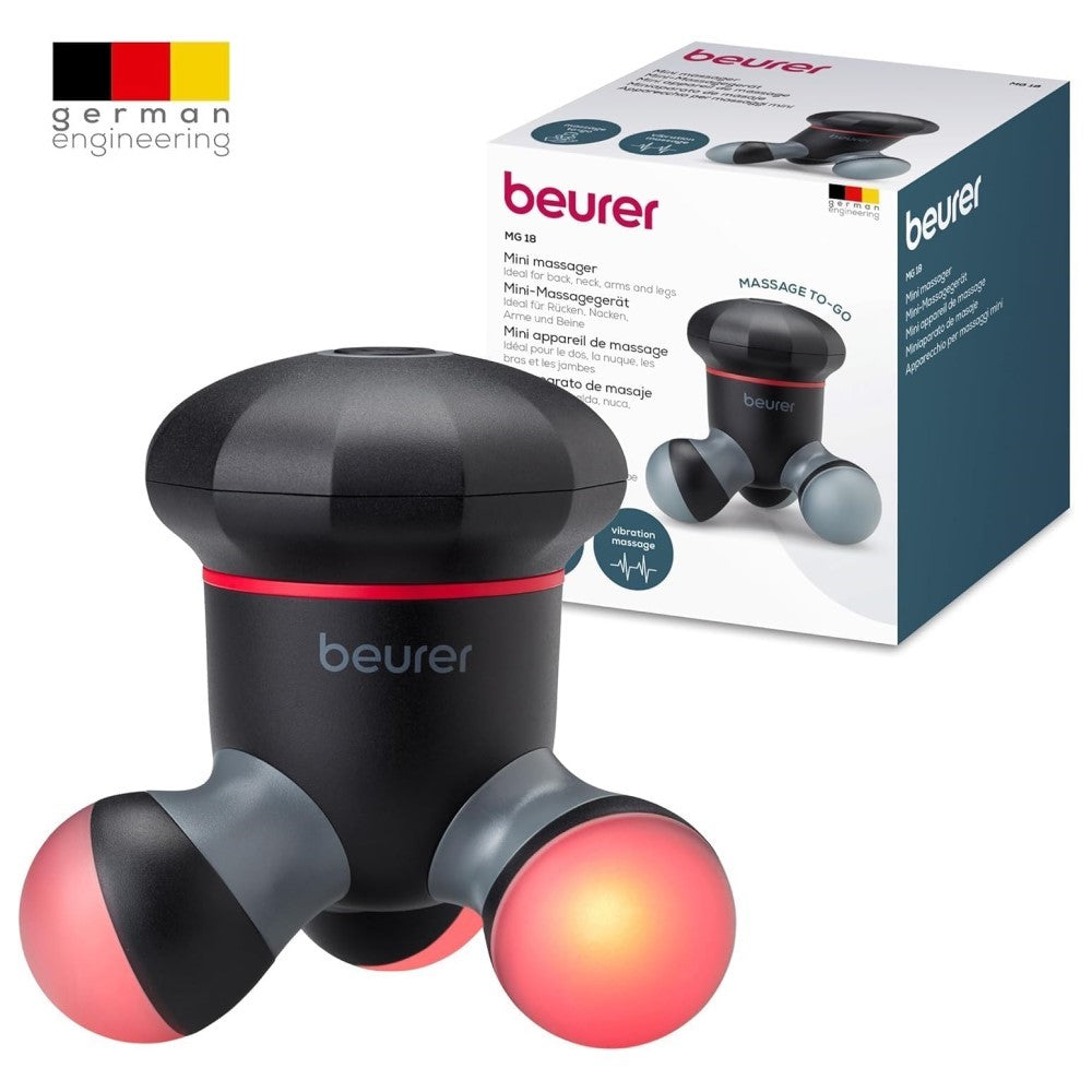 Beurer Massager: On-the-Go Mini Massager for Back, Neck, Arms & Legs MG 18