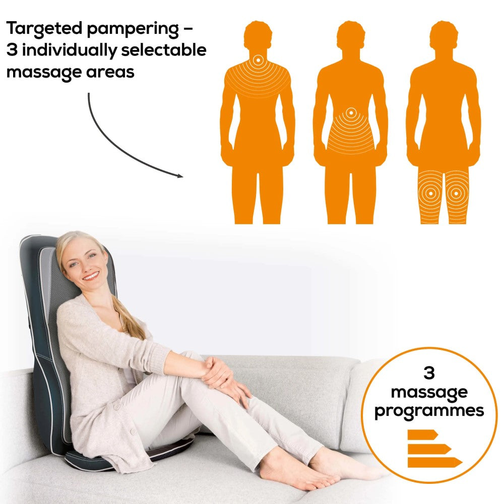 Beurer Massage Seat for Back & Neck: Shiatsu, Rolling & Swing Massage MG 315