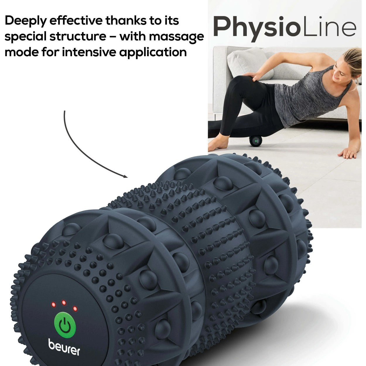 Beurer Massager MG 35 Vibrating Massage Roller | Deep Acting | USB Rechargeable | Targeted Trigger Point Massage | 3 Intensities
