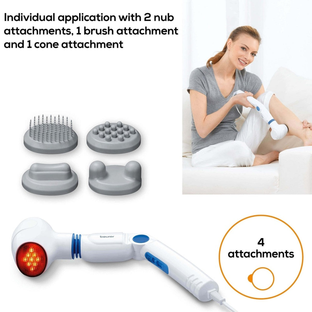 Beurer Germany MG 40 Infrared Body Massager and Heat for Muscle Pain Relief