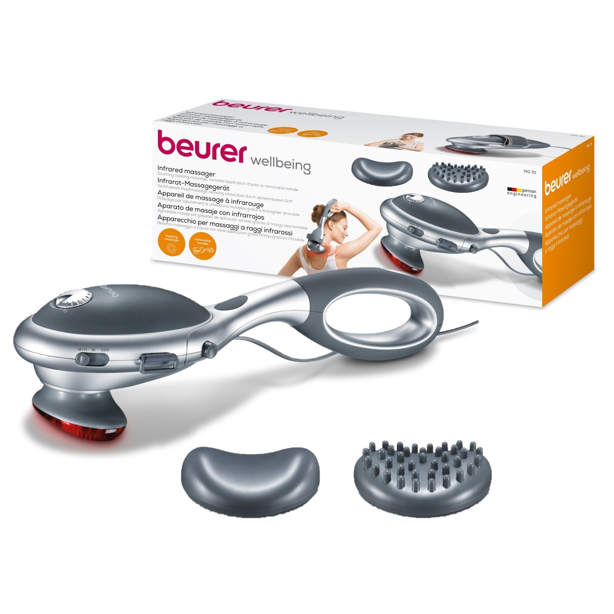 Beurer Germany Infrared Tapping Massager | Infrared Heat Option | Neck to Legs | MG 70