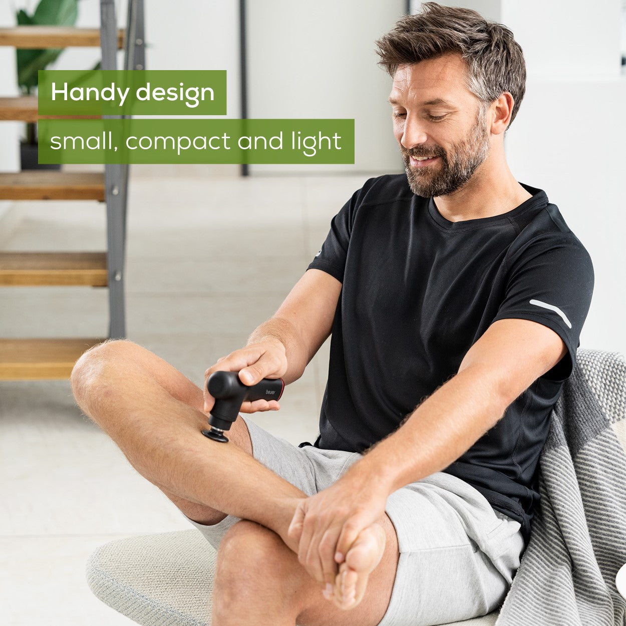 Beurer MG 79 Travel Massage Gun: Powerful Trigger-Point Massage for All Muscle Groups, Ideal for Sensitive Areas