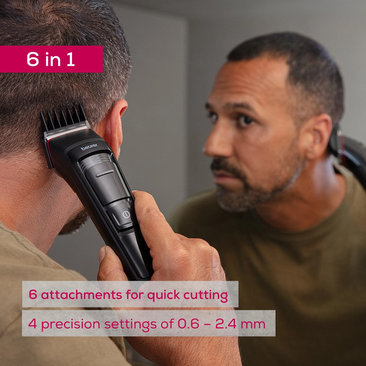 Beurer Germany MN5X Hair Clipper & Trimmer: 7 Attachments. 10 Cutting Lengths. Rechargeable